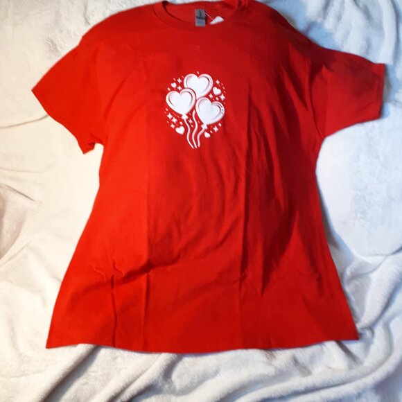 Heart Balloons Crew Neck T-Shirt - Picture 2 of 4